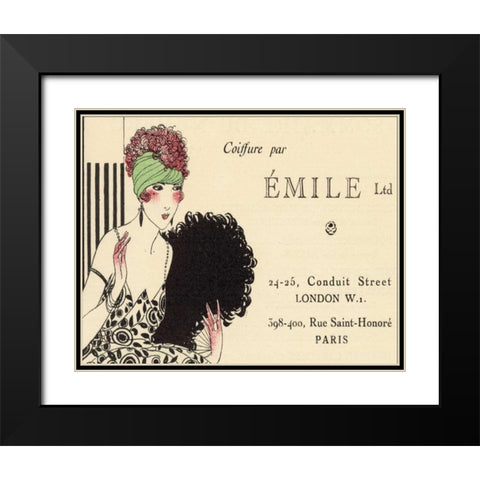 Paris Style I Black Modern Wood Framed Art Print with Double Matting by Grenier, Henri