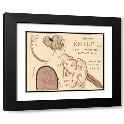 Paris Style II Black Modern Wood Framed Art Print with Double Matting by Grenier, Henri