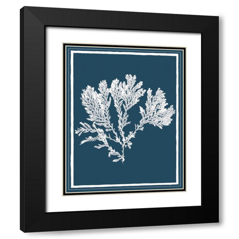 Indigo Seas I Black Modern Wood Framed Art Print with Double Matting by Lawrence, David