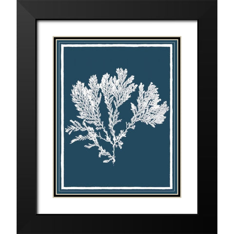 Indigo Seas I Black Modern Wood Framed Art Print with Double Matting by Lawrence, David