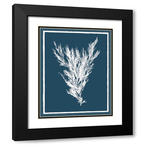 Indigo Seas II Black Modern Wood Framed Art Print with Double Matting by Lawrence, David