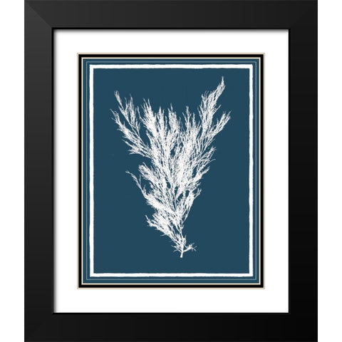 Indigo Seas II Black Modern Wood Framed Art Print with Double Matting by Lawrence, David