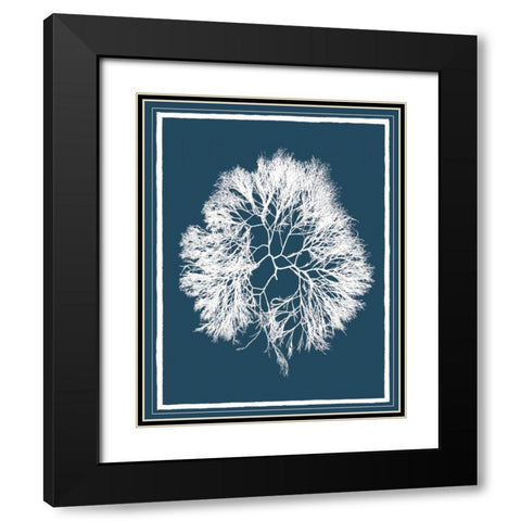 Indigo Seas IV Black Modern Wood Framed Art Print with Double Matting by Lawrence, David