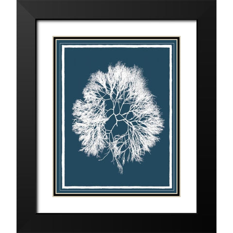 Indigo Seas IV Black Modern Wood Framed Art Print with Double Matting by Lawrence, David