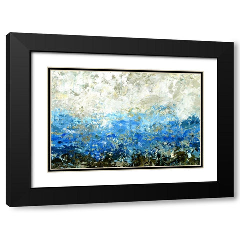 Indigo EquationÂ Â   Black Modern Wood Framed Art Print with Double Matting by Bartlett, Sandra