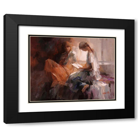 Love Letter Black Modern Wood Framed Art Print with Double Matting by Haenraets, Willem