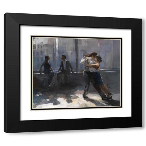 Tango Argnetino V Black Modern Wood Framed Art Print with Double Matting by Haenraets, Willem