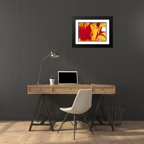 Floriade I Black Modern Wood Framed Art Print with Double Matting by Poelstra-Holzhaus, Yvonne