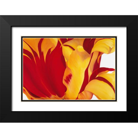 Floriade I Black Modern Wood Framed Art Print with Double Matting by Poelstra-Holzhaus, Yvonne