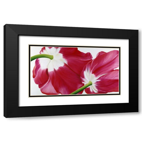Tulipa Black Modern Wood Framed Art Print with Double Matting by Poelstra-Holzhaus, Yvonne