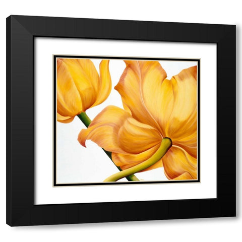 King yellow Black Modern Wood Framed Art Print with Double Matting by Poelstra-Holzhaus, Yvonne