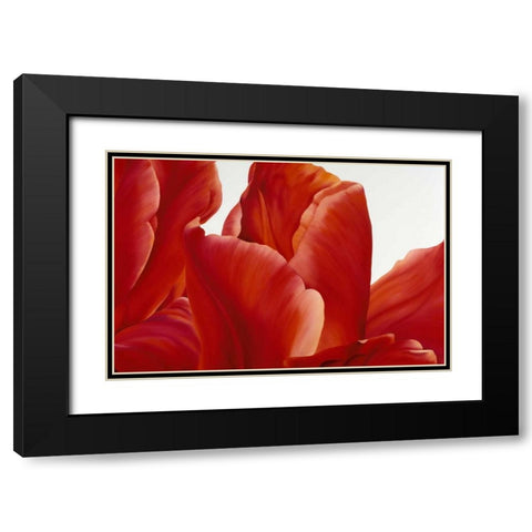 Party Tulip I Black Modern Wood Framed Art Print with Double Matting by Poelstra-Holzhaus, Yvonne