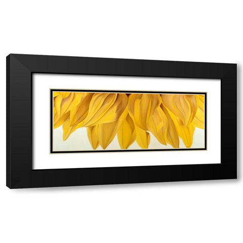 Sunny Yellow Black Modern Wood Framed Art Print with Double Matting by Poelstra-Holzhaus, Yvonne