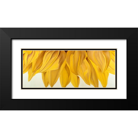 Sunny Yellow Black Modern Wood Framed Art Print with Double Matting by Poelstra-Holzhaus, Yvonne