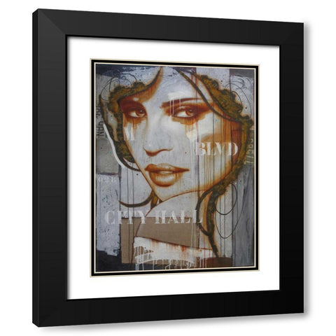 Crossing city Hall Black Modern Wood Framed Art Print with Double Matting by Jochem, Hans