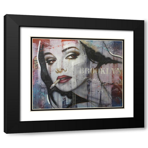 Meeting in Brooklyn Black Modern Wood Framed Art Print with Double Matting by Jochem, Hans
