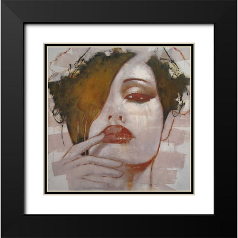 Ill keep it in mind Black Modern Wood Framed Art Print with Double Matting by Jochem, Hans