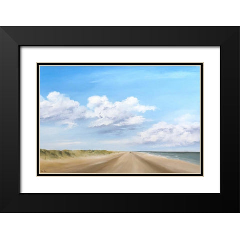 Walking IV Black Modern Wood Framed Art Print with Double Matting by Paus, Hans