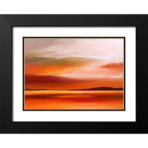 Evening Sky IV Black Modern Wood Framed Art Print with Double Matting by Paus, Hans