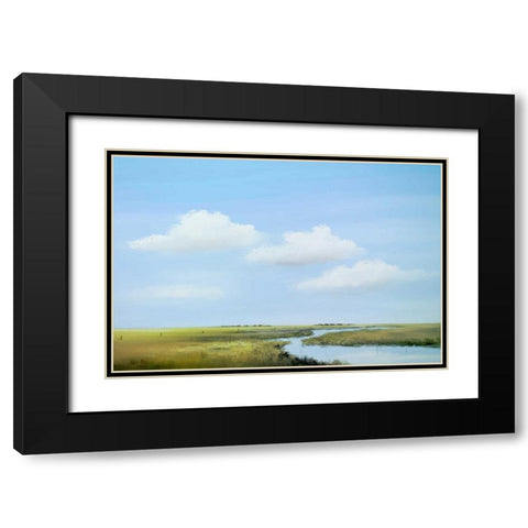 Down the river III Black Modern Wood Framed Art Print with Double Matting by Paus, Hans