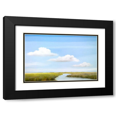 Down the river IV Black Modern Wood Framed Art Print with Double Matting by Paus, Hans