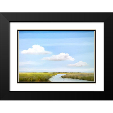 Down the river IV Black Modern Wood Framed Art Print with Double Matting by Paus, Hans