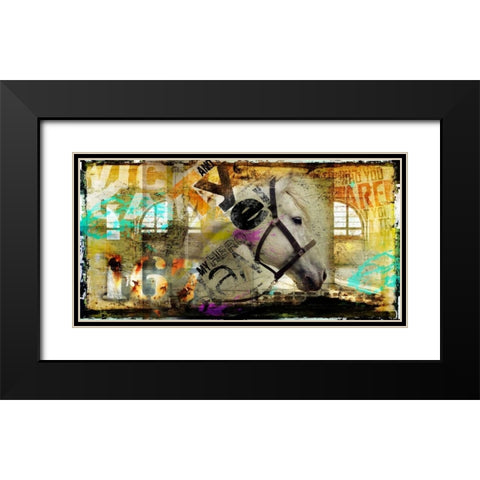 My Friend Black Modern Wood Framed Art Print with Double Matting by Baker, Micha