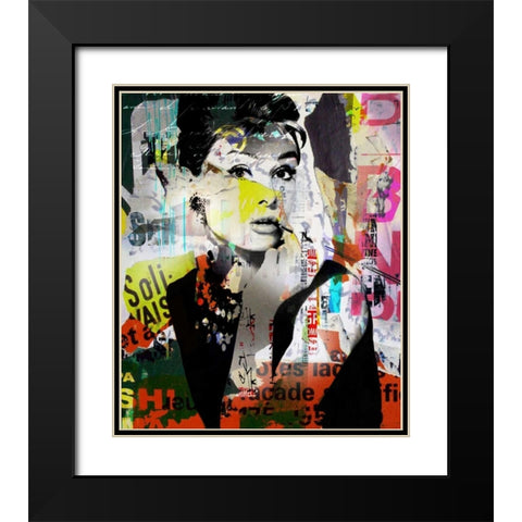 Audrey Black Modern Wood Framed Art Print with Double Matting by Baker, Micha