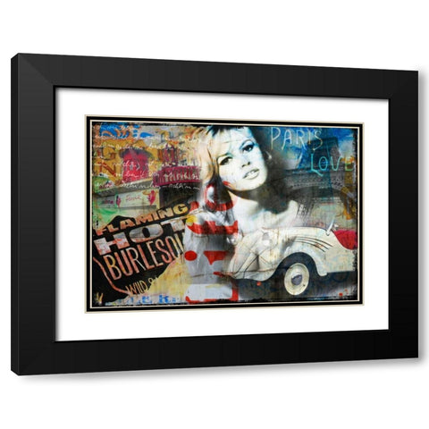 Brigite Black Modern Wood Framed Art Print with Double Matting by Baker, Micha