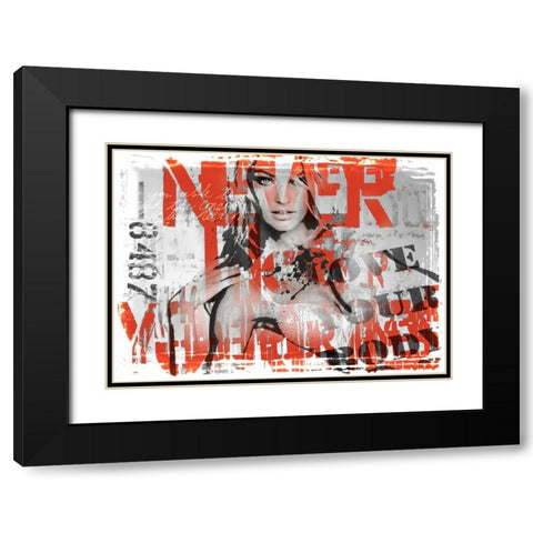 Move Black Modern Wood Framed Art Print with Double Matting by Baker, Micha