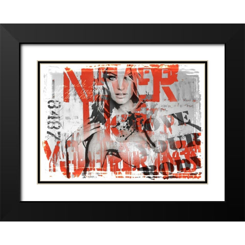 Move Black Modern Wood Framed Art Print with Double Matting by Baker, Micha