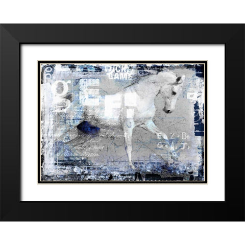 Running Black Modern Wood Framed Art Print with Double Matting by Baker, Micha