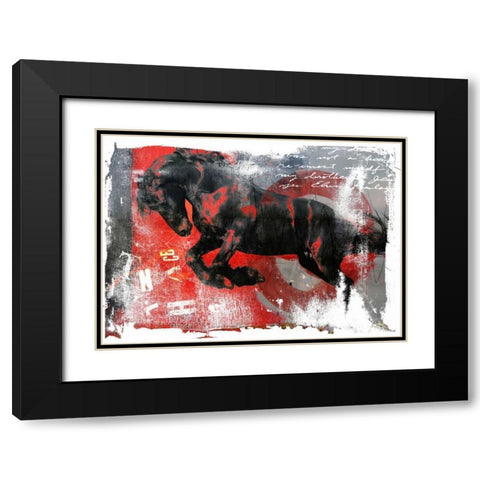 Force Black Modern Wood Framed Art Print with Double Matting by Baker, Micha