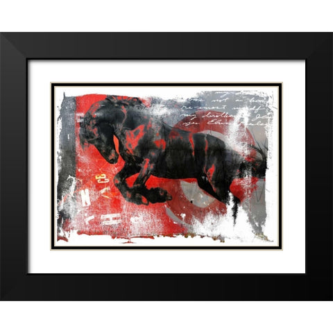 Force Black Modern Wood Framed Art Print with Double Matting by Baker, Micha