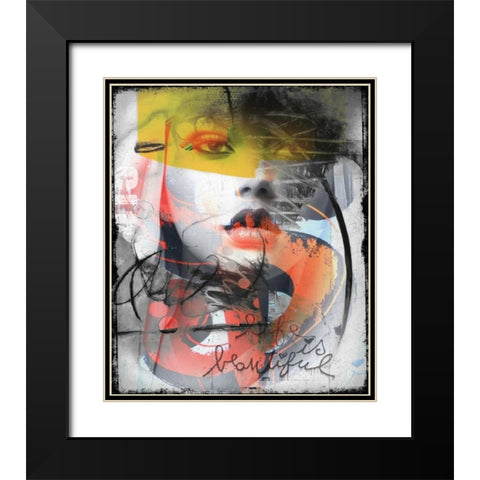 Surprice Black Modern Wood Framed Art Print with Double Matting by Baker, Micha