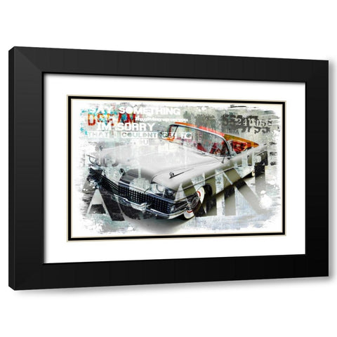 Driving home I Black Modern Wood Framed Art Print with Double Matting by Baker, Micha