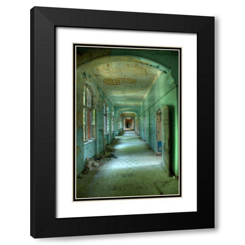 Beelitz Black Modern Wood Framed Art Print with Double Matting by Sneeuw, Ivo
