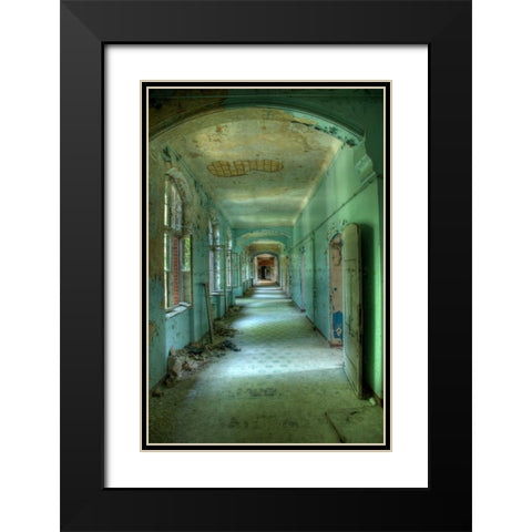 Beelitz Black Modern Wood Framed Art Print with Double Matting by Sneeuw, Ivo