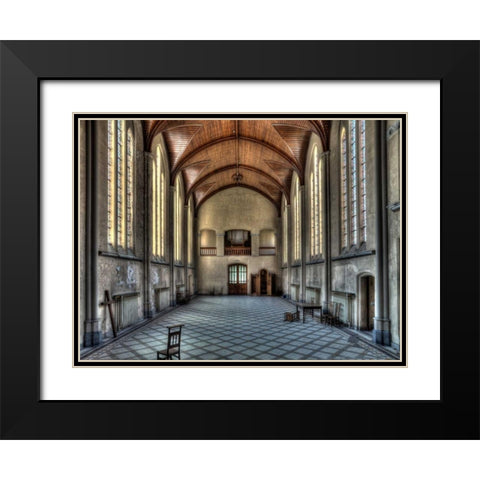 Salve Mater Black Modern Wood Framed Art Print with Double Matting by Sneeuw, Ivo