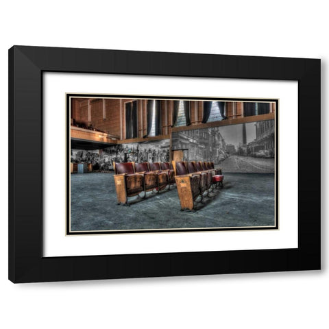 Theater Jeusette Black Modern Wood Framed Art Print with Double Matting by Sneeuw, Ivo