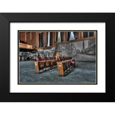 Theater Jeusette Black Modern Wood Framed Art Print with Double Matting by Sneeuw, Ivo