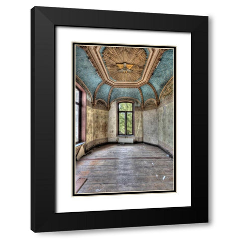 Chateau Rochendaal II Black Modern Wood Framed Art Print with Double Matting by Sneeuw, Ivo