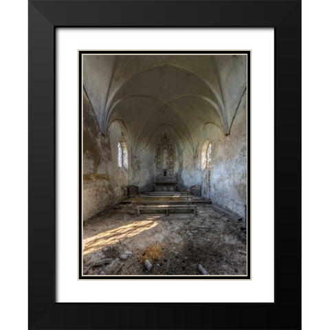 Chapel de la Meuse II Black Modern Wood Framed Art Print with Double Matting by Sneeuw, Ivo