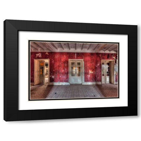Hotel Rouge II Black Modern Wood Framed Art Print with Double Matting by Sneeuw, Ivo