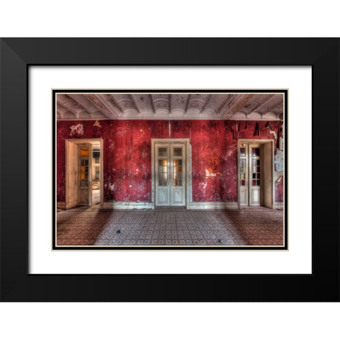 Hotel Rouge II Black Modern Wood Framed Art Print with Double Matting by Sneeuw, Ivo