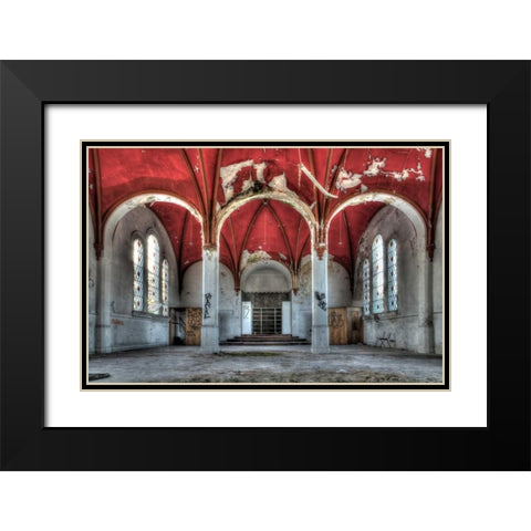 Bloemendaal Black Modern Wood Framed Art Print with Double Matting by Sneeuw, Ivo