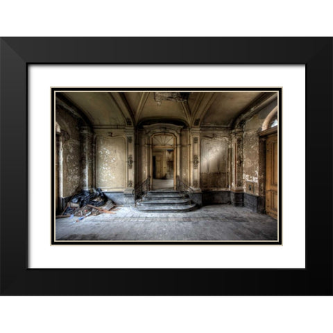 Chateau Venetia Black Modern Wood Framed Art Print with Double Matting by Sneeuw, Ivo