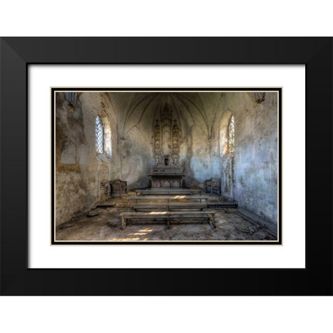 Chapel de la Meuse III Black Modern Wood Framed Art Print with Double Matting by Sneeuw, Ivo