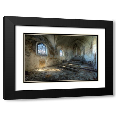 Chapel de la Meuse VI Black Modern Wood Framed Art Print with Double Matting by Sneeuw, Ivo