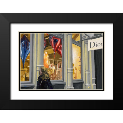 Shopping Black Modern Wood Framed Art Print with Double Matting by Hofstra,HJ